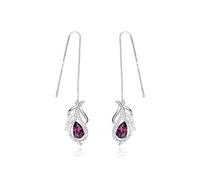 ZCCZJS Earrings for Women, S Feather Earring Studs, red,