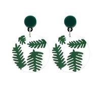 ZCCZJS Earrings, Transparent Disc Leaf Shaped Earrings Personalized Earrings Acrylic Earrings European and American Style Earrings