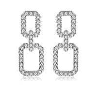ZCCZJS eight lab diamond dangle earring jewelry fine party wedding drop earrings for women bridal gift