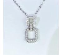 ZCCZJS eight shape diamond pendant real wedding pendants necklace for women girlfriend jewelry