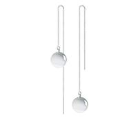 ZCCZJS Elegant 925 Sterling Silver Ear Long Line Bead Pendant Earrings for Women,Colour Name:Red (Color : Red)