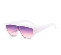 ZCCZJS Fashion Colorful One Piece Cat's Eye Women Sunglasses Retro Gradient Shades UV400 Eyewear Men Jelly Color Sun Glasses