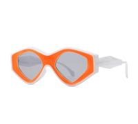 ZCCZJS Fashion Polygon Irregular Sunglasses Women Vintage Double Color Shades UV400 Men Trending Cat's Eye Sun Glasses