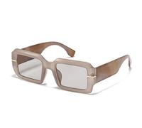ZCCZJS Fashion Square Women Luxury Sunglasses Retro Men Colorful Trending Double Color Sun Glasses Shades UV400
