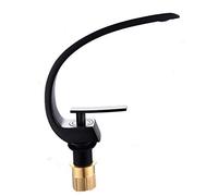 ZCCZJS Faucet Mixer Tap 4 Points Black Paint All Bronze Faucet C Shape Plating Bathroom Sanitary Ware Tap Villa Clubhouse Basin Faucet (Color : Chrome) Faucet