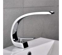 ZCCZJS Faucet Mixer Tap 4 Points Black Paint All Bronze Faucet C Shape Plating Bathroom Sanitary Ware Tap Villa Clubhouse Basin Faucet (Color : Chrome) Faucet