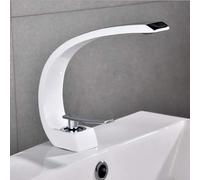 ZCCZJS Faucet Mixer Tap 4 Points Black Paint All Bronze Faucet C Shape Plating Bathroom Sanitary Ware Tap Villa Clubhouse Basin Faucet (Color : Chrome) Faucet