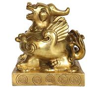 ZCCZJS Feng Shui Decoration Pi Xiu Statue Decoration Brass Crafts, Attract Wealth and Good Luck Best Decoration, for Your Home Office Decoration Housewarming Gifts,4cm