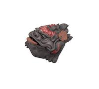 ZCCZJS Feng Shui Wealth Purple Sand Three-legged Golden Toad Lucky Decoration Boutique Zen Tea Ceremony Tea Table Decoration Toad Home Decoration Crafts Feng Shui Decor (Color : A)