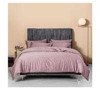 ZCCZJS Four piece bedding set Dark Green Cotton Bedlinens Twin Queen King Size Flat Sheet Duvet Cover Bedding Bed Four Pieces Set, (Q-Twin