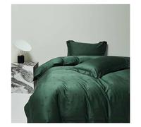 ZCCZJS Four piece bedding set Four Pieces Black Luxury Satin Jacquard and 1000TC Cotton Patchwork Bedding Silky Soft Duvet Cover Set Sheet Pillowcases (E-FITTED BED SHEET-QUEEN 4PCS