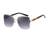 ZCCZJS Frameless Stripe Sunglasses Hollow Men Women Shades UV400 Vintage Glasses