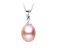 ZCCZJS Freshwater Pearl Pendants 8-9mm 925 Necklace for Women Small Size Natural Pearl Jewelry