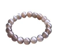 ZCCZJS Genuine Natural Black Moonstone Sunstone Crystal Clear Round Beads Women Bracelet 7-10mm