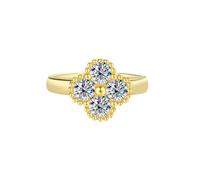 ZCCZJS Girl Products 1.2CT Four Leaves Clover Design Moissanite Engagement Rings for Women D Color S925 Sterling Silver Lab Created Diamond Rings Perfect for Daily Wear Parties Wedding Gifts