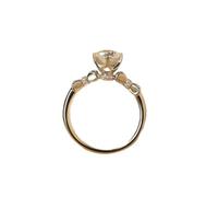ZCCZJS Girl Products Bow Ring S925 Silver Moissanite Ring D Color White Lab Women's Wedding Jewelry-N44 Gifts