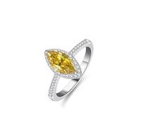 ZCCZJS Girl Products Dazzling 1 Moissanite Rings for Women Marquise Cut D Color S925 Sterling Silver Lab Created Diamond Rings Perfect for Daily Wear Parties Wedding Birthday Gifts