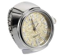 ZCCZJS Glitter Finger Watch Watches Decorative Finger Circle Dial Finger Watch Boy Finger Watch Ring Watch Mini Small Watch Decor Casual Finger Watch Women Ring Watch Stainless Steel