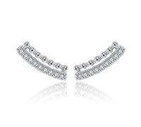 ZCCZJS Heart Stars Circle Stud Earrings For Women Wedding Fine Jewelry