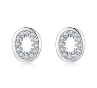ZCCZJS Heart Stars Circle Stud Earrings For Women Wedding Fine Jewelry