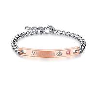 ZCCZJS Her King His Queen Couple Bracelets with Crytal Stone Lover Crown Charm Bracelets For Women Men