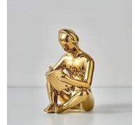 ZCCZJS Home Ornaments Figurine Lady Statue Home Decoration Reading Girl Figurines Desktop Decor Crafts Sculpture Ornament Art Decorations (Color : Black)