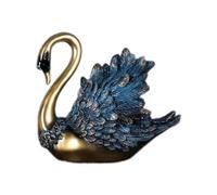 ZCCZJS Home Ornaments Swan Sculpture, Swan Decorative Statue Couple's, A Pair of Resin Swan Ornaments, Blue Home Decorations Valentine's Day Gift for Decorating Living Room Entrance Tabletop Art