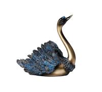 ZCCZJS Home Ornaments Swan Sculpture, Swan Decorative Statue Couple's, A Pair of Resin Swan Ornaments, Blue Home Decorations Valentine's Day Gift for Decorating Living Room Entrance Tabletop Art