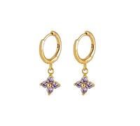 ZCCZJS Hoop Earrings For Women Colored Diamond Snowflake Earring Piercing Earings Jewelry Pendientes