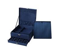 ZCCZJS Jewellery Box 3-layer Jewelry Box Storage Box Necklace Ring Bracelet Bracelet Earrings Watch Jewelry Storage Box Velvet Jewelry Box Jewelry Case Organiser (Color : Dark purple)