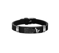 ZCCZJS jewellery Silicone Men Bracelet Adjustable Length Bangles Wristband Courage from dad mom to My Son You are Brave Than You Believe jewellery