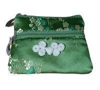 ZCCZJS Jewelry Bags，Small Jewelry Box 2pcs Cute Chinese knot Two Zipper Purse Jewelry Packaging Bags for Bracelets Necklace Storage Silk Brocade Zip Pouch Bags for Travel(Burgundy(2 pcs pattern