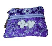 ZCCZJS Jewelry Bags，Small Jewelry Box 2pcs Cute Chinese knot Two Zipper Purse Jewelry Packaging Bags for Bracelets Necklace Storage Silk Brocade Zip Pouch Bags for Travel(Fuchsia(2 pcs pattern