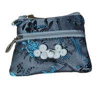 ZCCZJS Jewelry Bags，Small Jewelry Box 2pcs Cute Chinese knot Two Zipper Purse Jewelry Packaging Bags for Bracelets Necklace Storage Silk Brocade Zip Pouch Bags for Travel(Burgundy(2 pcs pattern