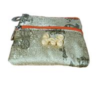 ZCCZJS Jewelry Bags，Small Jewelry Box 2pcs Cute Chinese knot Two Zipper Purse Jewelry Packaging Bags for Bracelets Necklace Storage Silk Brocade Zip Pouch Bags for Travel(Fuchsia(2 pcs pattern