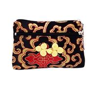 ZCCZJS Jewelry Bags，Small Jewelry Box 2pcs Cute Chinese knot Two Zipper Purse Jewelry Packaging Bags for Bracelets Necklace Storage Silk Brocade Zip Pouch Bags for Travel(Burgundy(2 pcs pattern