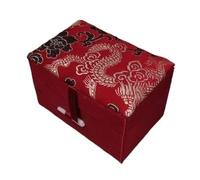 ZCCZJS Jewelry Bags，Small Jewelry Box 4.72x2.76x2.36 inch Chinese Silk Brocade Jewelry Box Cotton Filled Vintage Gift Packaging Boxes Crafts Buddha bead bracelet Jewellery Storage Case (dark blue