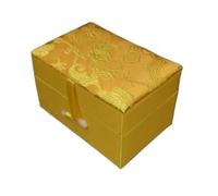 ZCCZJS Jewelry Bags，Small Jewelry Box 4.72x2.76x2.36 inch Chinese Silk Brocade Jewelry Box Cotton Filled Vintage Gift Packaging Boxes Crafts Buddha bead bracelet Jewellery Storage Case (dark blue