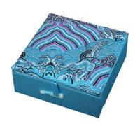 ZCCZJS Jewelry Bags，Small Jewelry Box Filling Cotton Square Bracelet Storage Boxes Women Bangle Gift Jewelry Boxes Chinese Silk Brocade Fabric Packaging Box(Fuchsia)