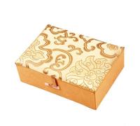 ZCCZJS Jewelry Bags，Small Jewelry Box Luxury Chinese Silk Brocade Jewelry Boxes Vintage Cotton Filled Tie Gift Packaging Box Buddha bead Necklace Bracelet Jewellery Storage Cases(Red dragon)