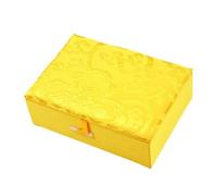 ZCCZJS Jewelry Bags，Small Jewelry Box Luxury Chinese Silk Brocade Jewelry Boxes Vintage Cotton Filled Tie Gift Packaging Box Buddha bead Necklace Bracelet Jewellery Storage Cases(Red dragon)