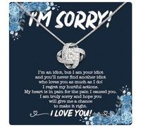 ZCCZJS jewelry Im Sorry Gifts for Her, Apology Gifts for Her, I Am Sorry, Gifts for Wife, Girlfriend, Soulmate, Im Sorry Gift Pendant With Love and Remorse Message In A Stunning Box, Sterling Silver,
