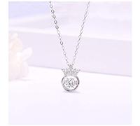 ZCCZJS jewelry/necklaces white masonry crown pendant rose pink masonry crown necklace creative ladies gift wedding anniversary women's pendants