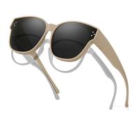 ZCCZJS Kids Polarized Sunglasses Fit Over Prescription Glasses for Age 6-15 Girls Boys Flexible Shades UV Protection LS8152-3