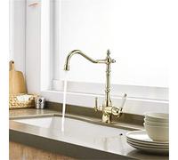 ZCCZJS Kitchen Faucet Torneira Cozinha 360 Degree Rotation Three Way Tap for Water Purification Crane for Kitchen Deck Mounted Drinking Water Filter Faucets,Golden