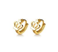 ZCCZJS Ladies Hollow Smooth Crown Hoop Earrings Small Ear Bone Stud Earrings Pendant Jewelry High-end earrings