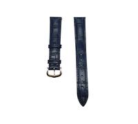 ZCCZJS Leather Watch Strap Compatible with Santos Solo Watchband Women Men's 12-20mm Bracelet(Green Silver Buckle,21mm)