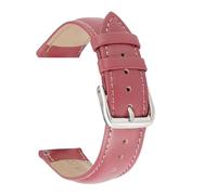 ZCCZJS Men WomenLeather Watch Strap Band 16mm 18mm 20mm 22mm Watch Band Belts Blue Green Pink White Straps