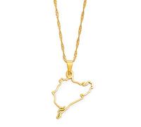 ZCCZJS Mens Germany Map Necklace For Wome- Germany Car Styling Racing ?Road Nurburgring Pendant Neckalces For WomeJewelry 45/60Cm ChaiRomantic Couple Necklace ui