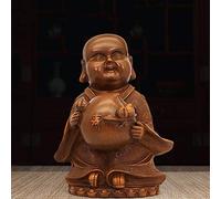 ZCCZJS Mini Resin Buddha Statue of Tea car Table Decoration Ornament Ornaments Home Decor Garden Ornaments Indoor or Outdoor Feng Shui Meditation Figurines, Piggy Bank,life